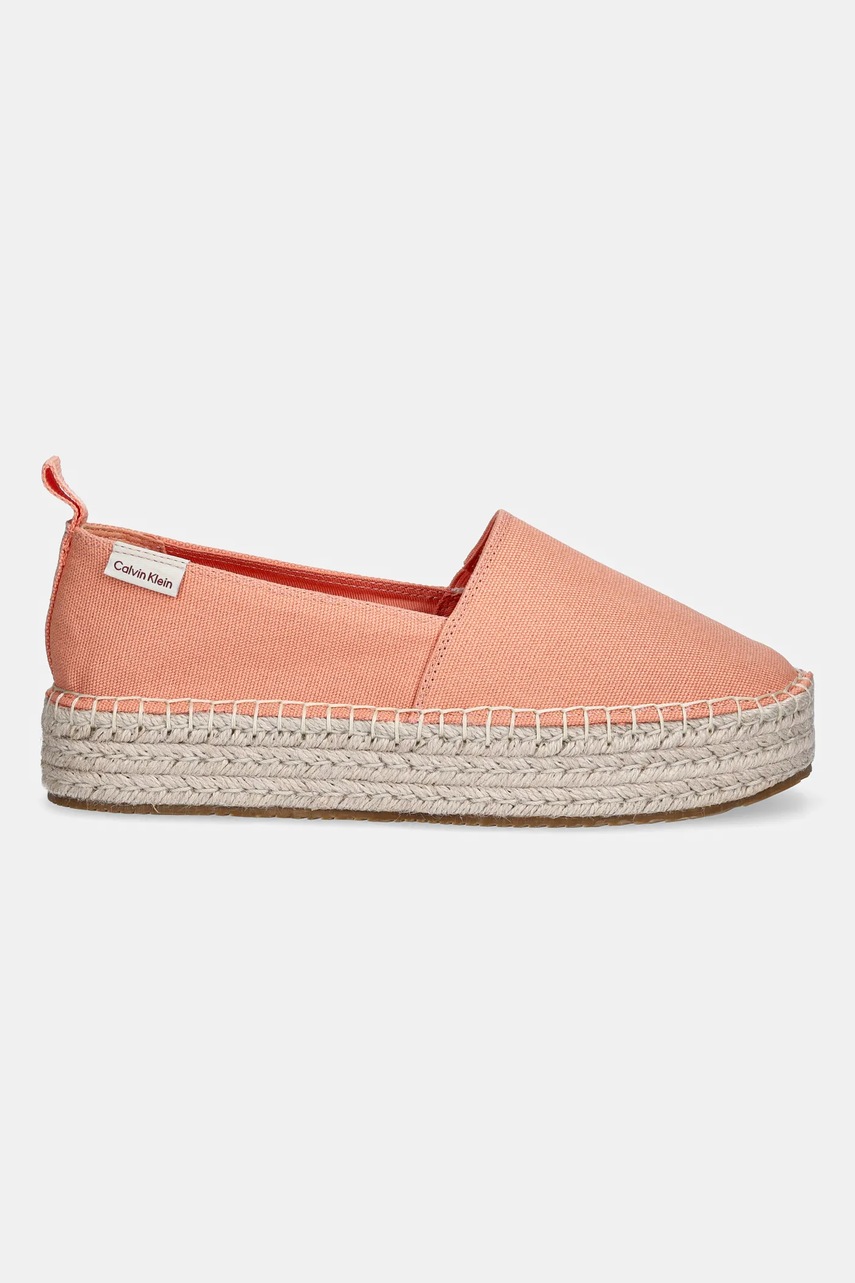 Эспадрильи Calvin Klein Jeans PLATFORM ESPADRILLE ML CS цвет оранжевый на платформе YW0YW01871