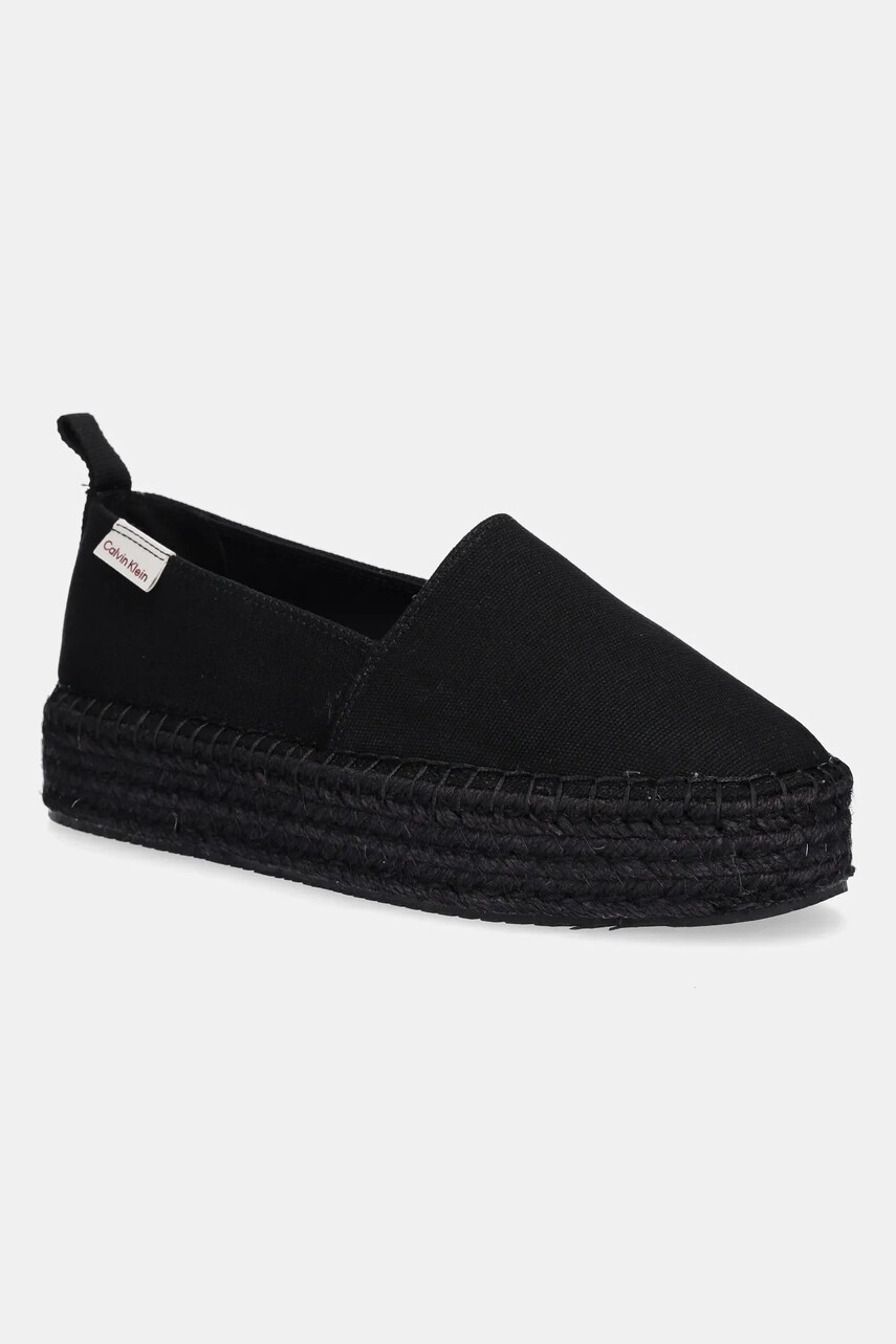 Levně Espadrilky Calvin Klein Jeans PLATFORM ESPADRILLE ML CS černá barva, na platformě, YW0YW01871