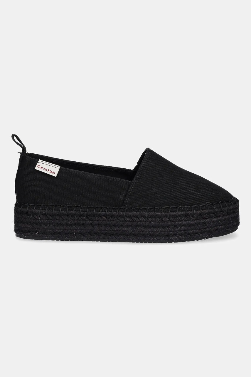 Эспадрильи Calvin Klein Jeans PLATFORM ESPADRILLE ML CS цвет чёрный на платформе YW0YW01871