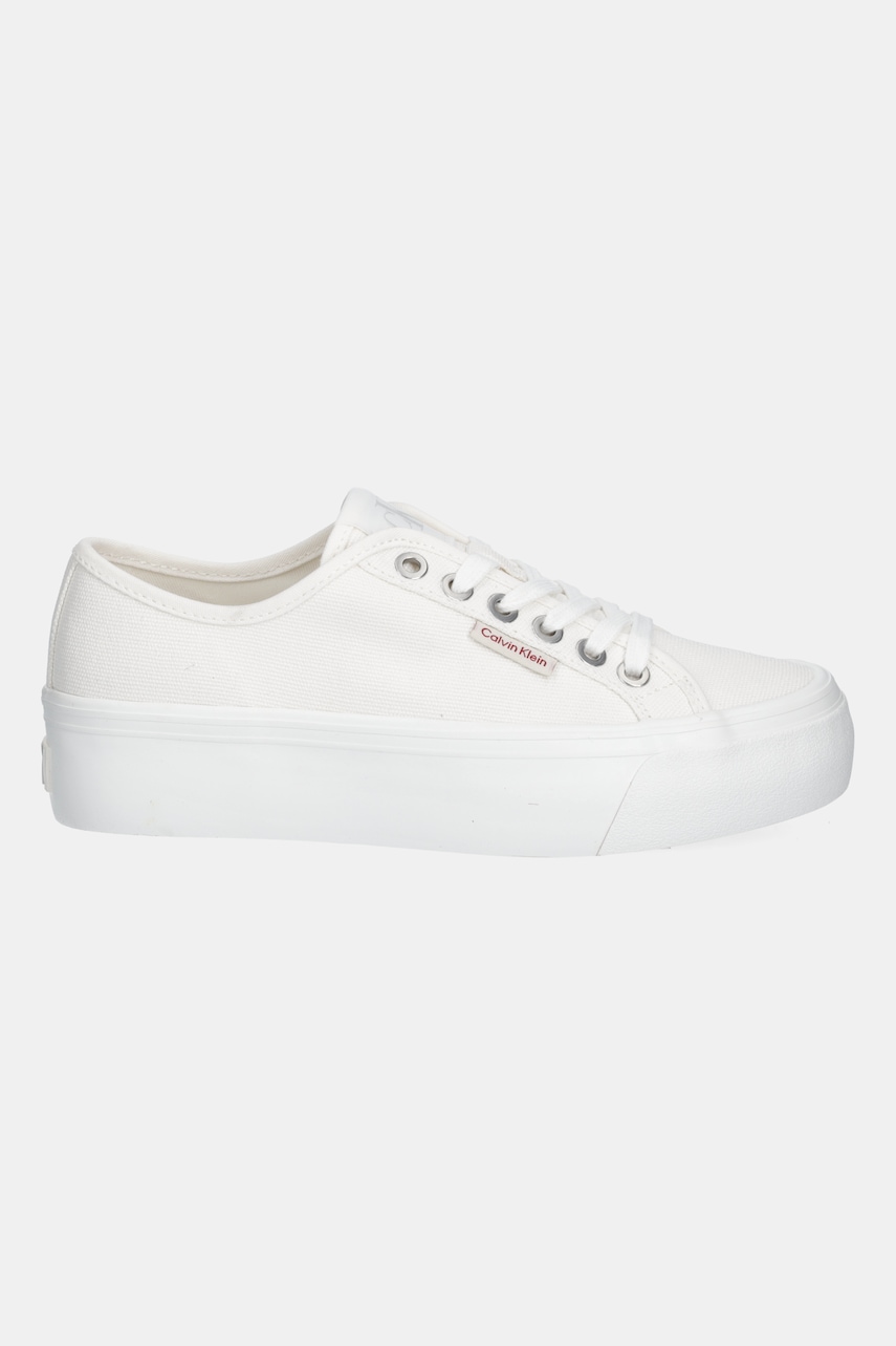 Кеды Calvin Klein Jeans VULC FLATFORM CTN LOGO TAG цвет белый YW0YW01838 Кеды Calvin Klein Jeans VULC FLATFORM CTN LOGO TAG цвет белый YW0YW01838