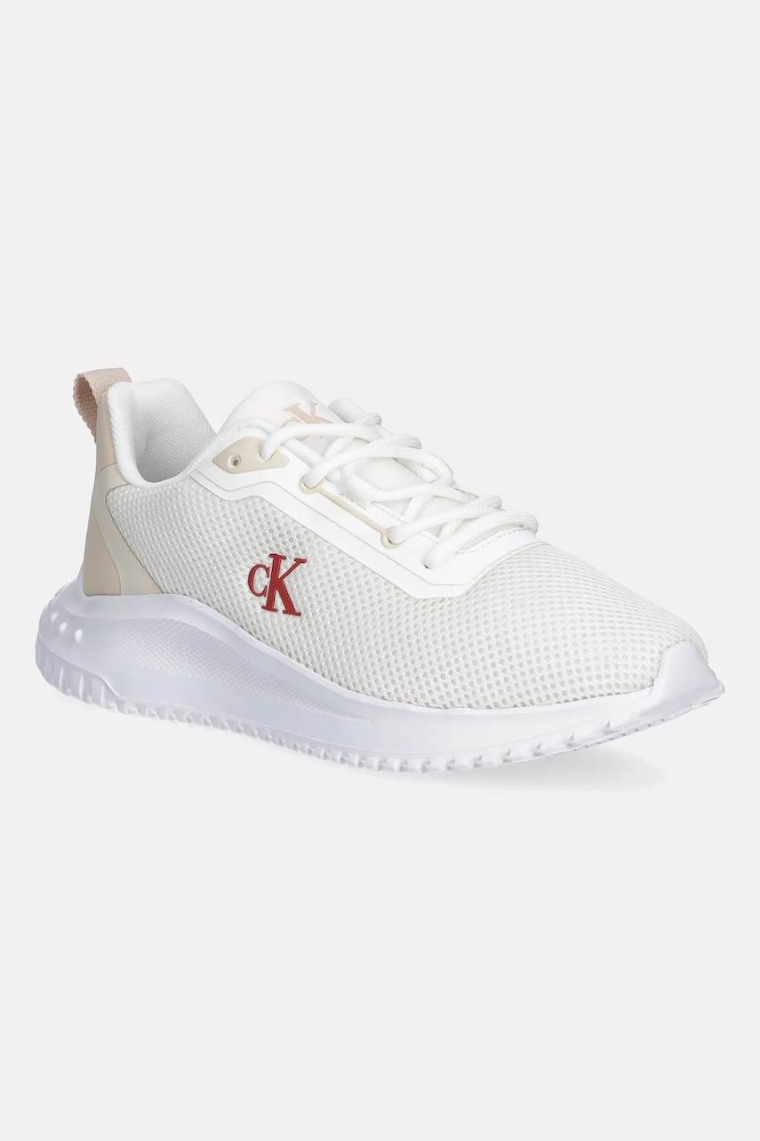 Levně Tenisky Calvin Klein Jeans EVA RUNNER L-UP MIX MESH LOGO CK dámské, bílá barva, YW0YW01851