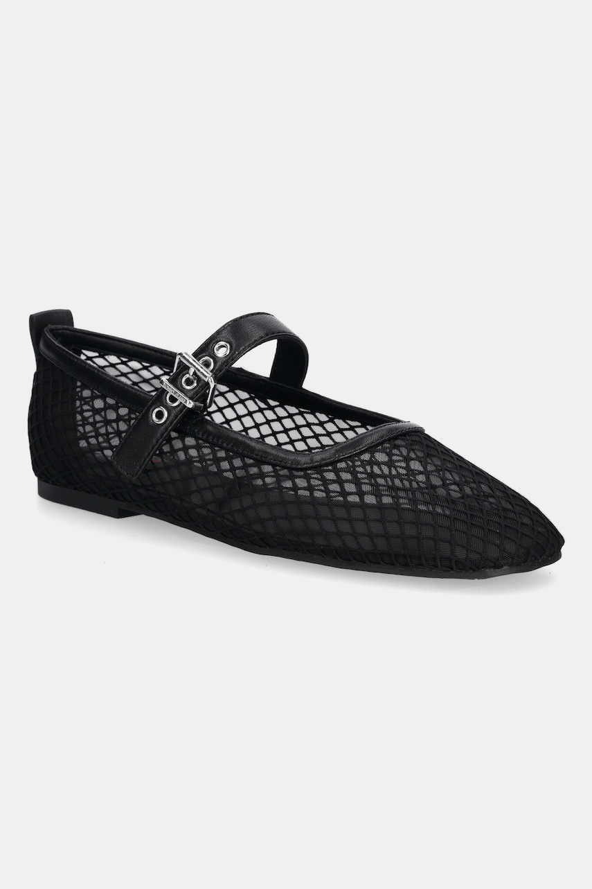 Tommy Jeans balerini TJW MESH MARYJANE BALLERINA culoarea negru, EN0EN02872