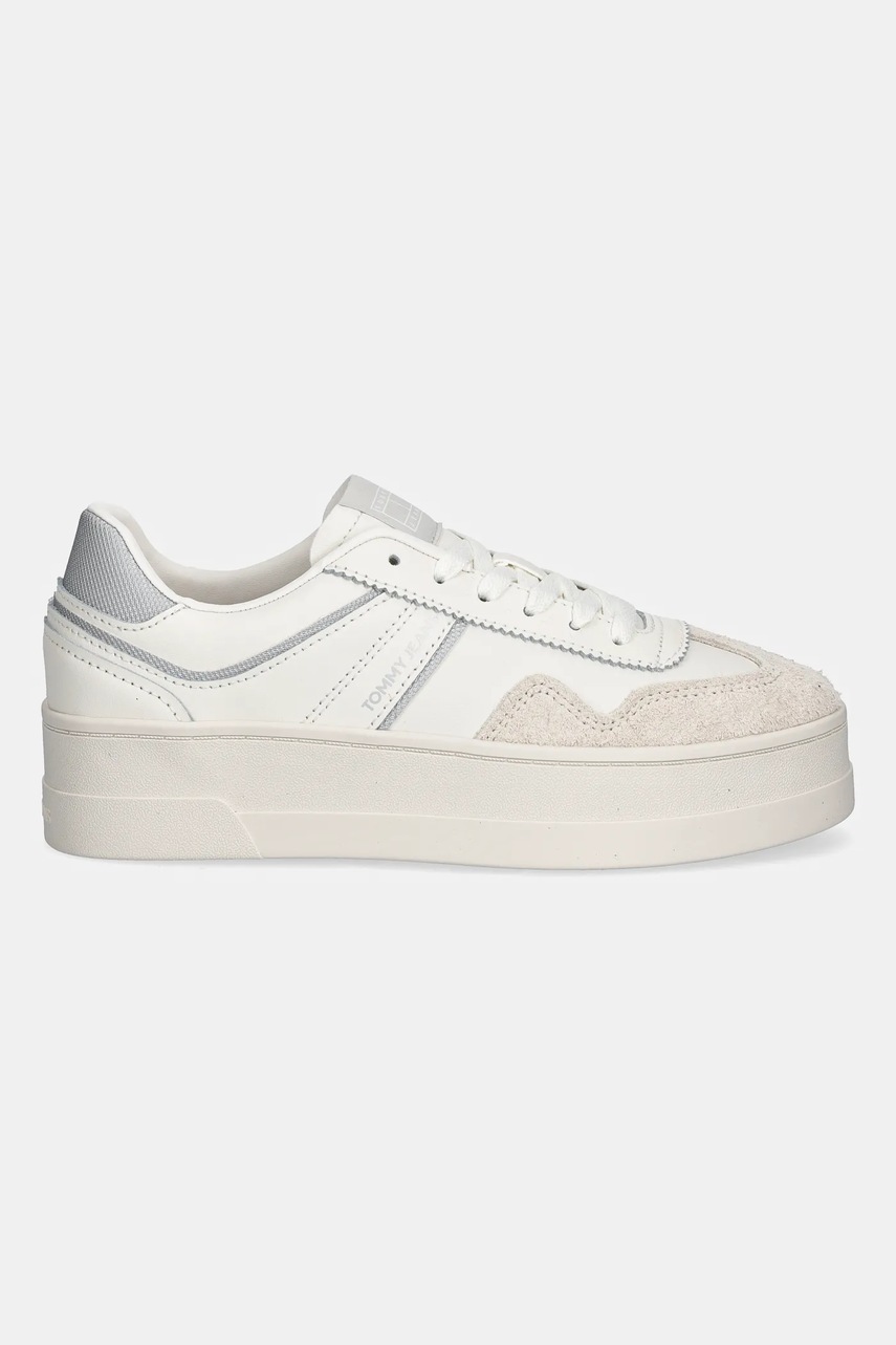 Кроссовки Tommy Jeans THE GREENWICH FLATFORM цвет бежевый EN0EN02807 Кроссовки Tommy Jeans THE GREENWICH FLATFORM цвет бежевый EN0EN02807