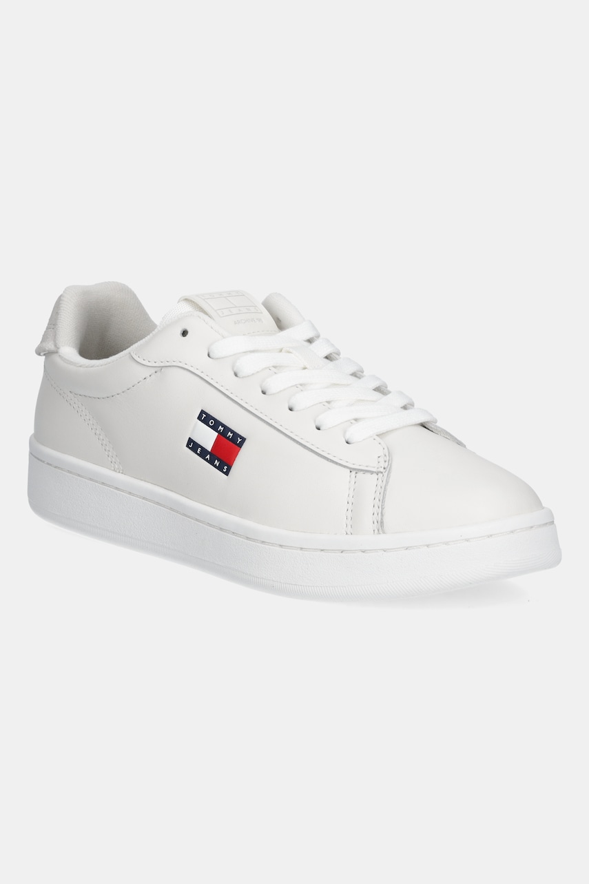 Tommy Jeans Adidasi din piele ARCHIVE' 98 culoarea alba, EN0EN02815