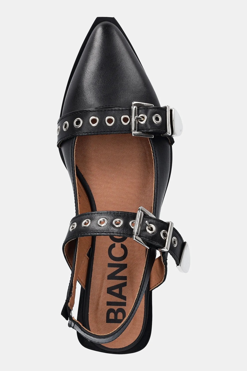 Δερμάτινες μπαλαρίνες Bianco BIAVICTORIA χρώμα: μαύρο, 11252016 φωτογραφία