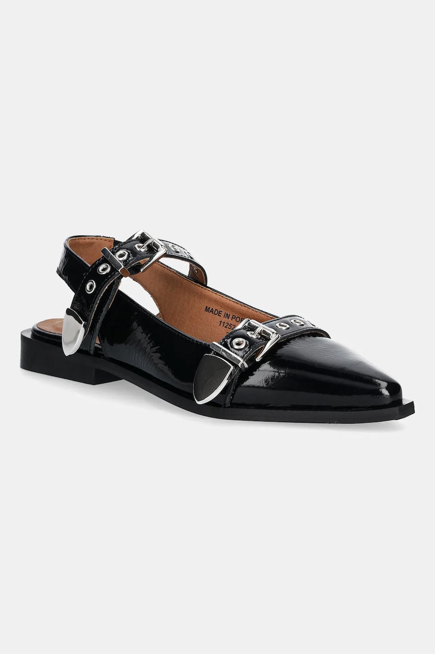Bianco balerini de piele BIAVICTORIA culoarea negru, cu toc deschis, 11252159
