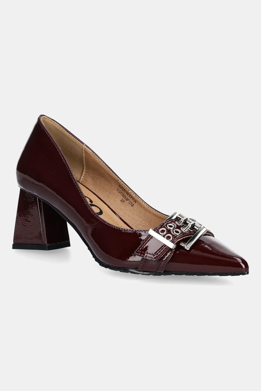 Bianco pumps BIAMARALYN culoarea bordo, cu toc drept, 11241929