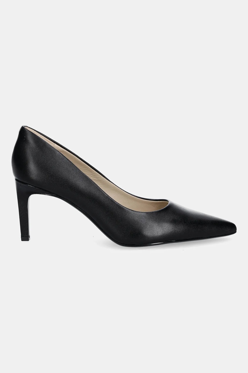 Кожаные туфли Calvin Klein ESS STILETTO 70 цвет чёрный HW0HW02607