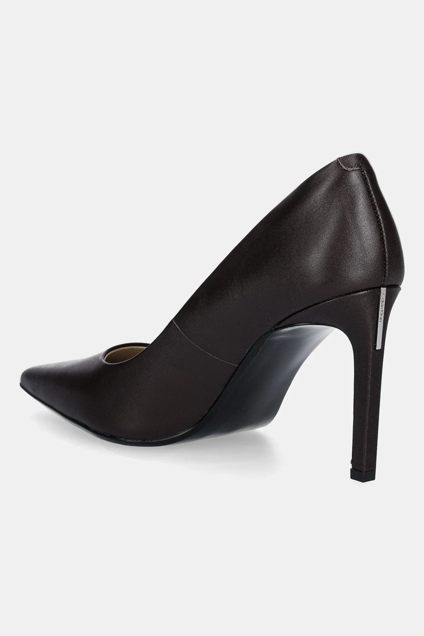 Δερμάτινες γόβες Calvin Klein ESS STILETTO 90 χρώμα: μπορντό, HW0HW02608 φωτογραφία