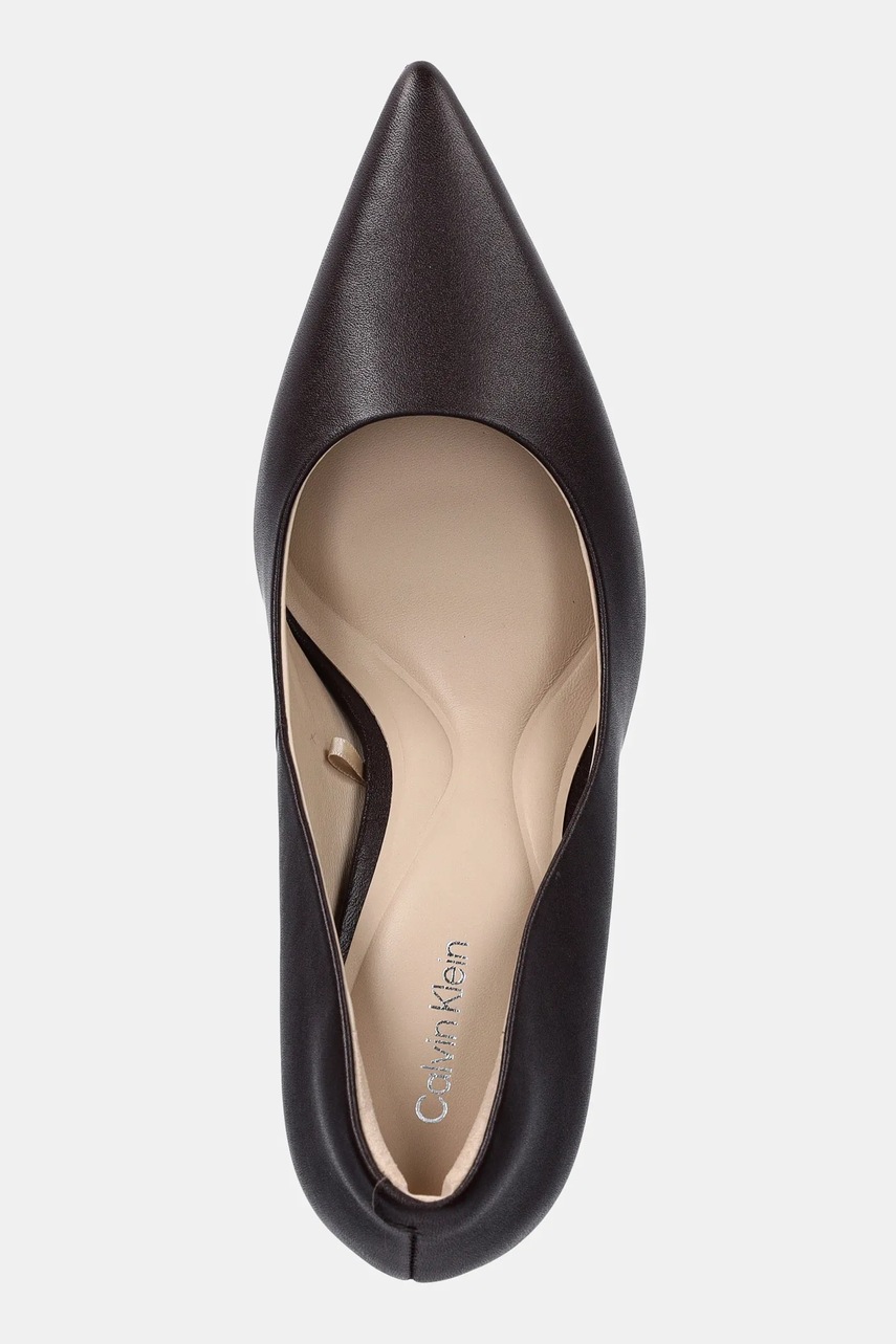 Δερμάτινες γόβες Calvin Klein ESS STILETTO 90 χρώμα: μπορντό, HW0HW02608 φωτογραφία