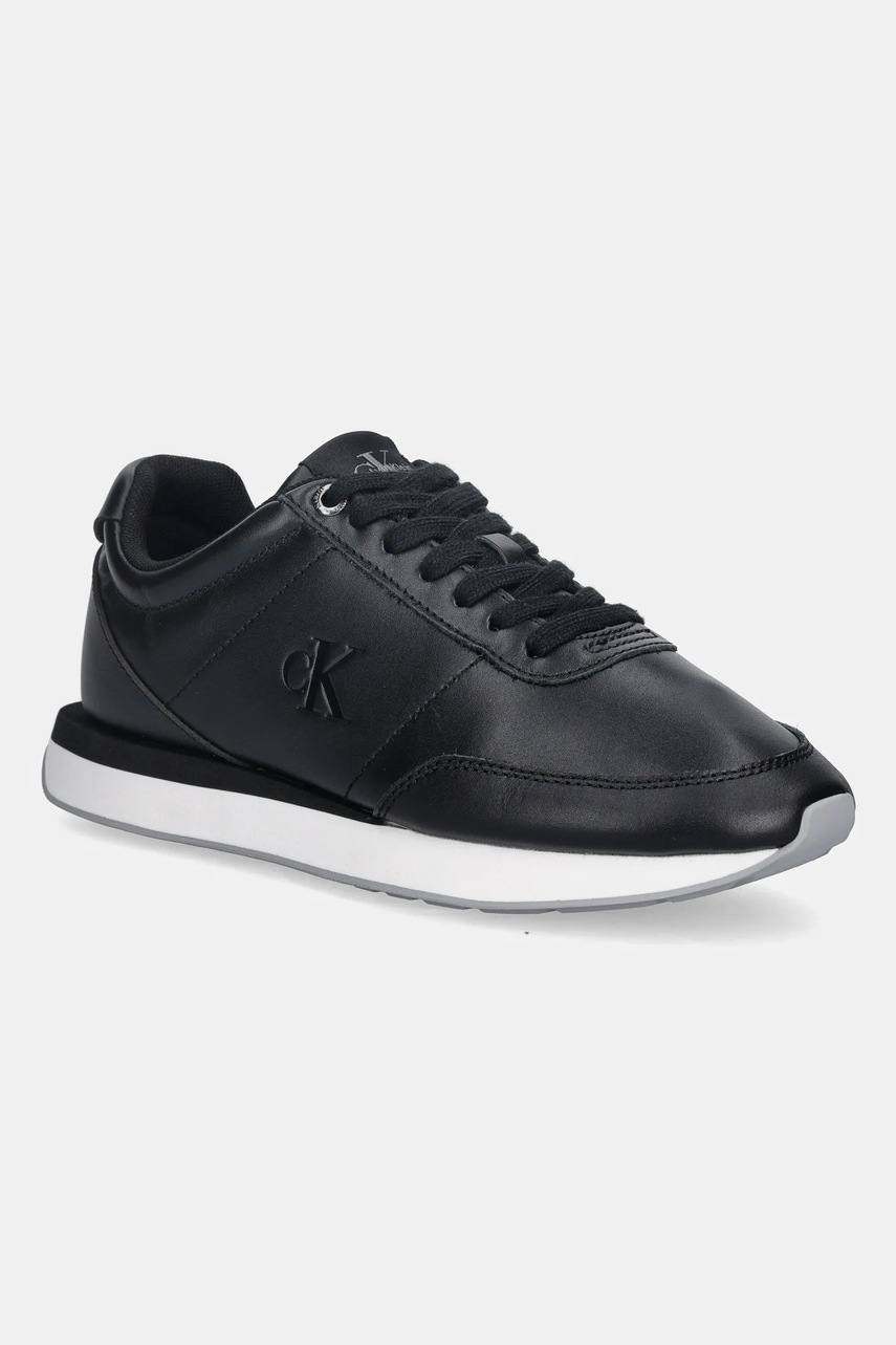 Levně Tenisky Calvin Klein RETRO RUNNER LACE UP LTH MG dámské, černá barva, YW0YW01942