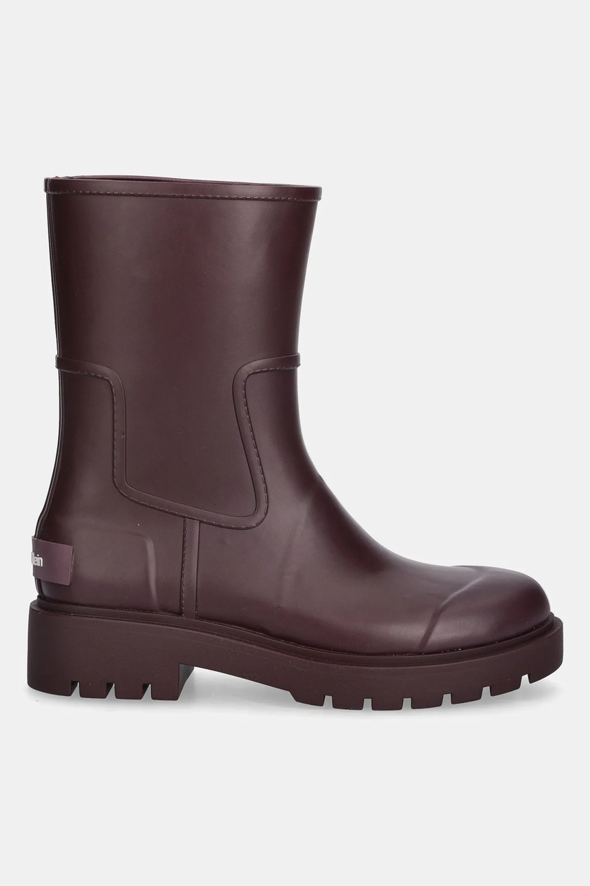 Резиновые сапоги Calvin Klein MID RAINBOOT RUBBER цвет бордовый YW0YW02004