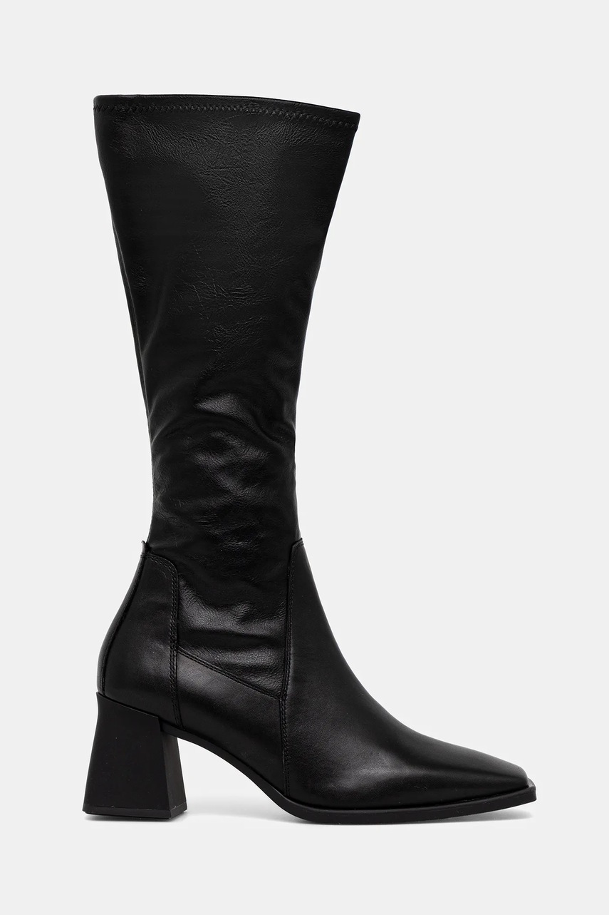 Кожаные сапоги Vagabond Shoemakers HEDDA NARROW SHAFT цвет чёрный каблук кирпичик 5602-902-20