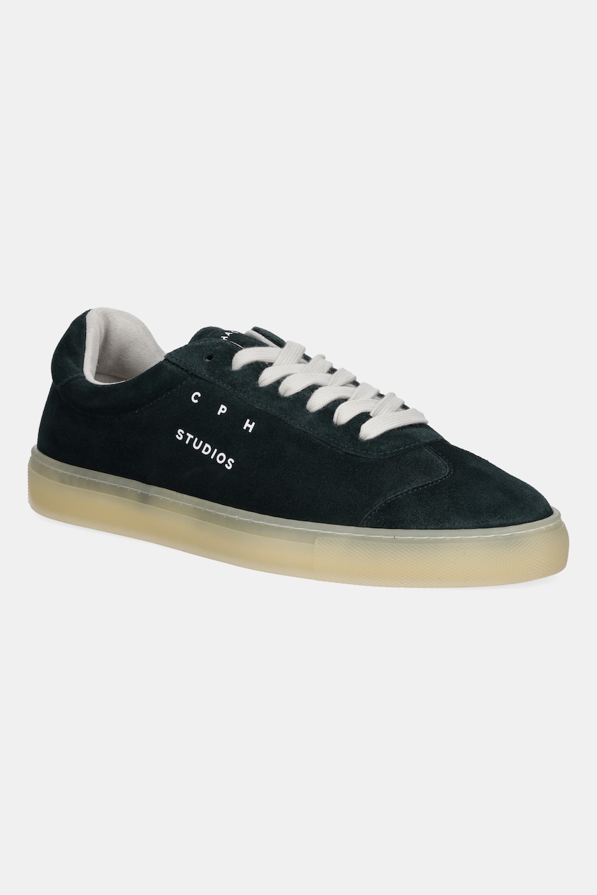 Copenhagen sneakers din piele întoarsă Suede culoarea verde, CPH433