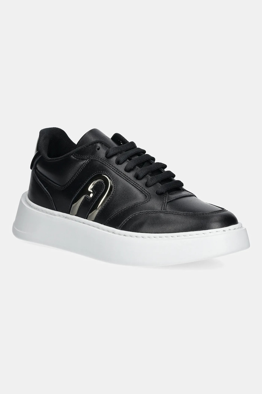 Levně Kožené tenisky Furla Lace-Up Sneaker dámské, černá barva, YJ92SPT A 0203 F2200
