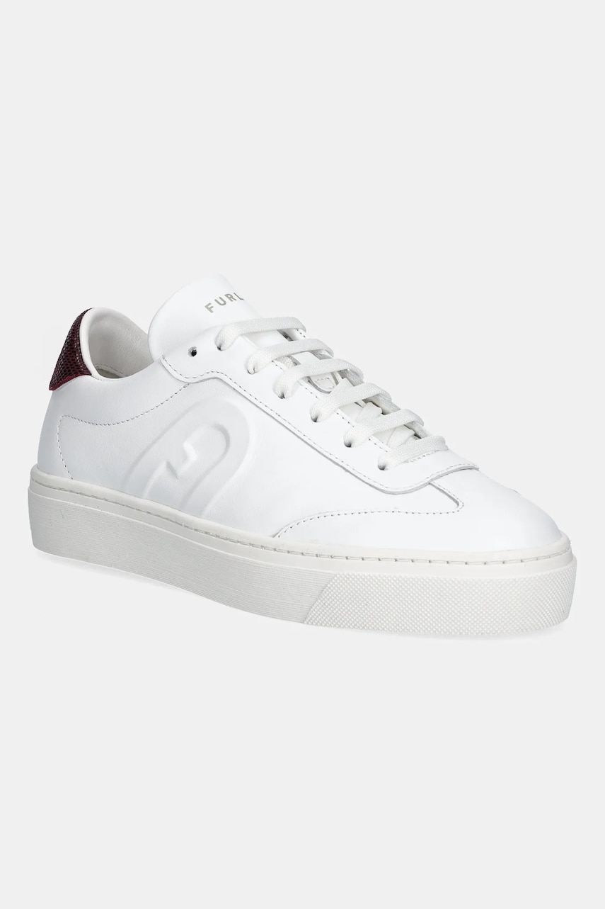 Furla Adidasi din piele Enjoy Lace-Up Sneaker culoarea alb, YJ10ENJ BX4054 4187S