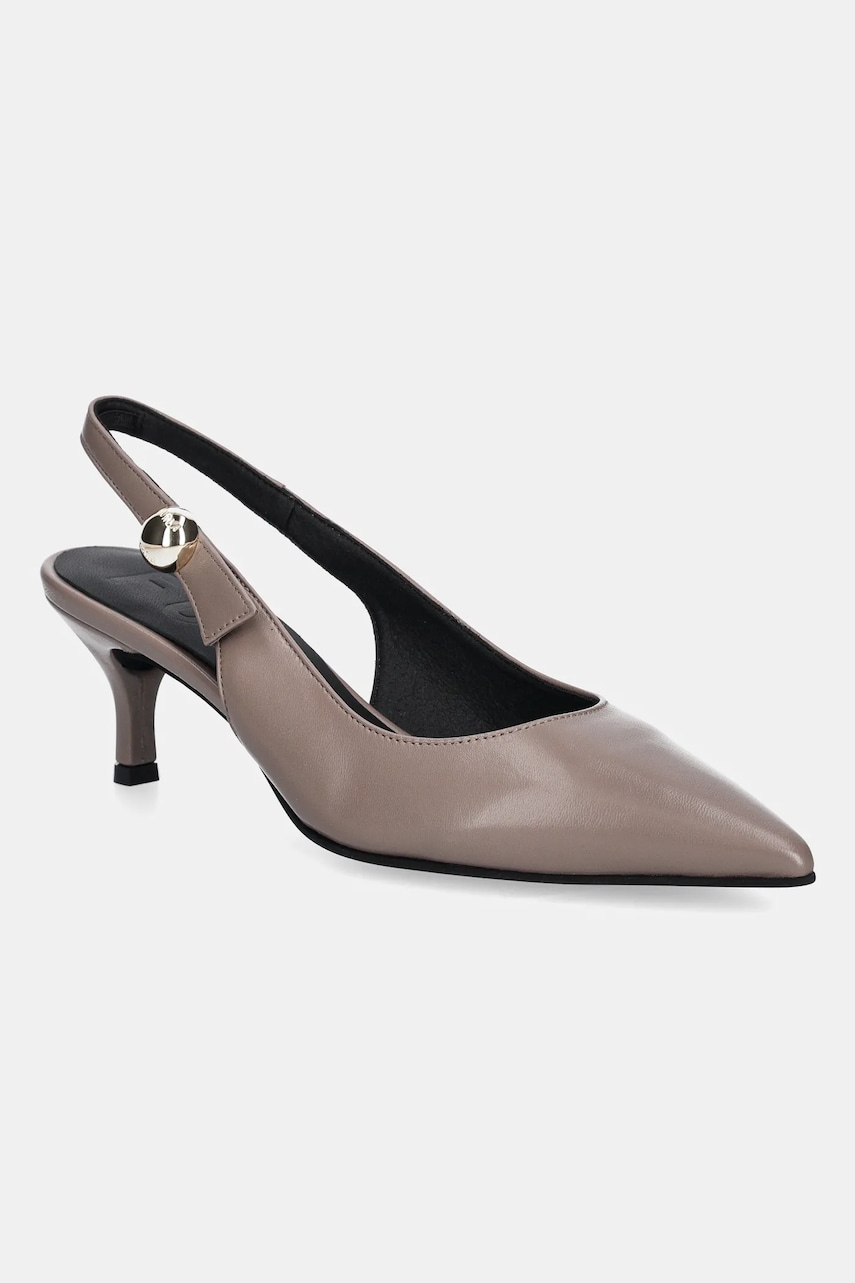 Furla stilettos de piele Sfera Slingback culoarea maro, YJ07SFE X30000 MA200