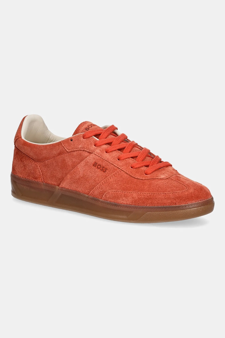 BOSS sneakers din piele întoarsă Brenta culoarea portocaliu, 50536645