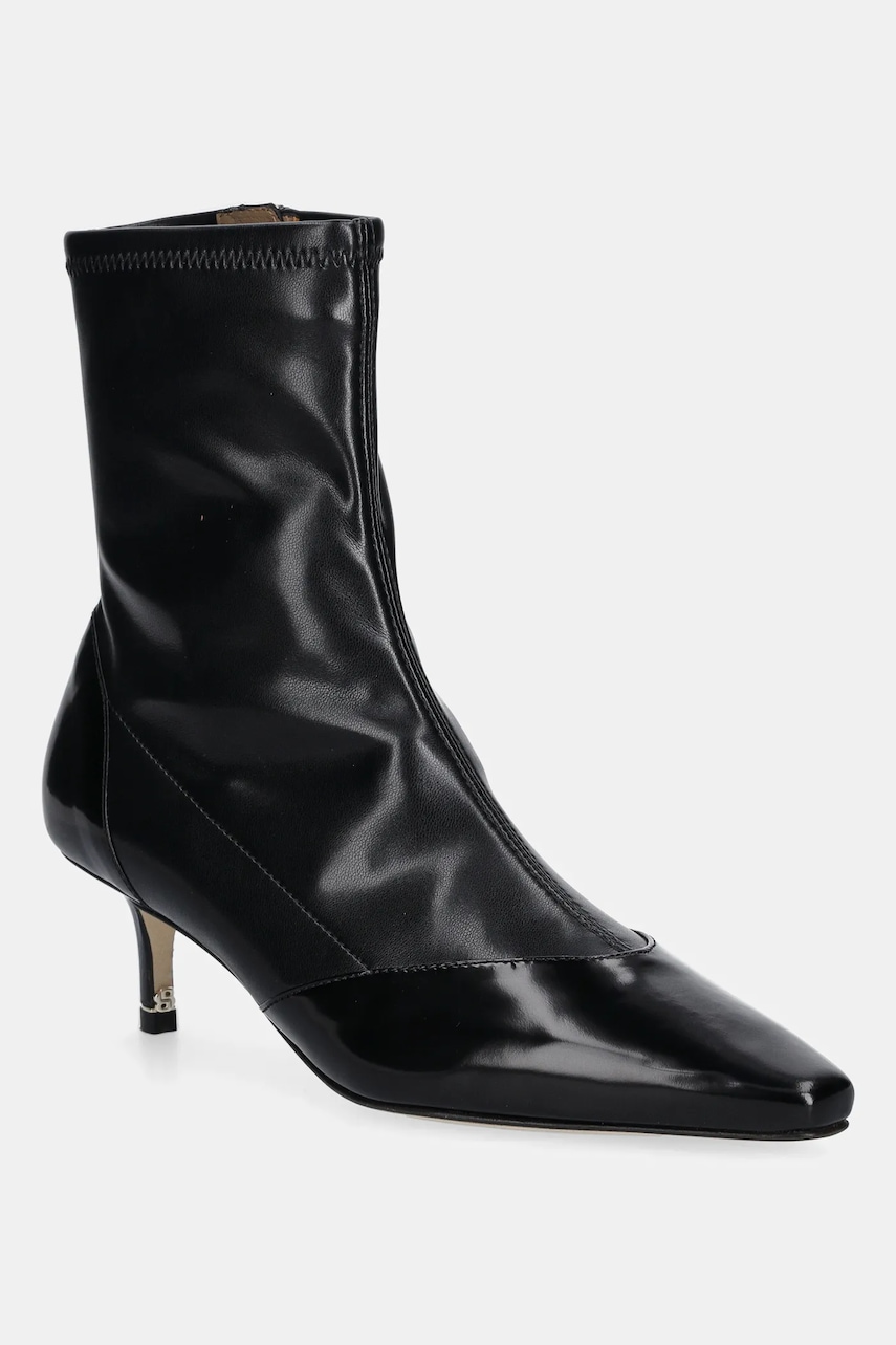 BOSS botine Charlize culoarea negru, cu toc cui, 50548546