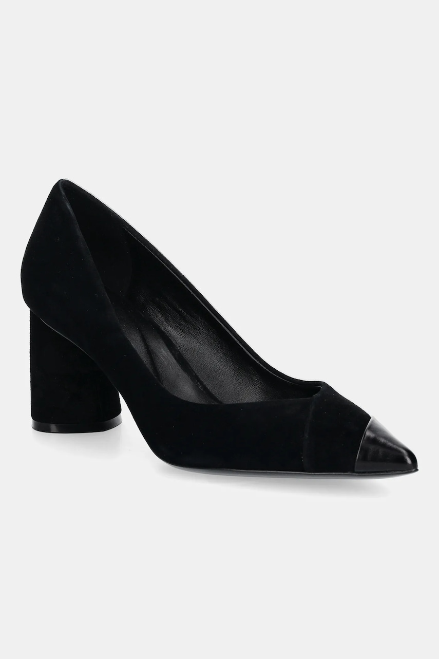 BOSS tocuri din piele întoarsă Gracey culoarea negru, cu toc drept, 50548592