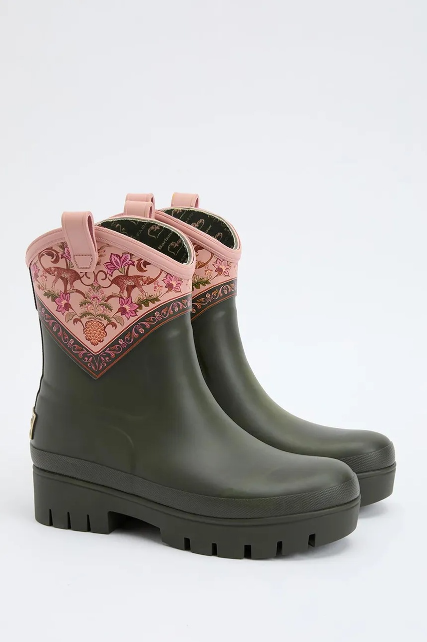 Резиновые сапоги Barbour Barbour x Farm Rio Thais Short Welly цвет зелёный LRF0123MI11