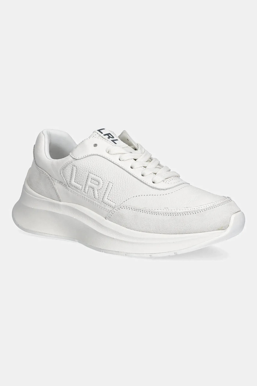 Levně Kožené tenisky Lauren Ralph Lauren Franky dámské, bílá barva, 802969384001