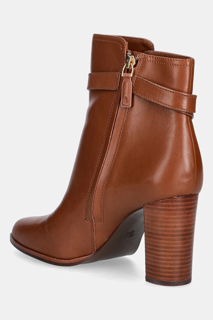 Lauren Ralph Lauren bőr csizma Brke Bt Hl 2 barna, magassarkú, 802974475001 termék 2. képe