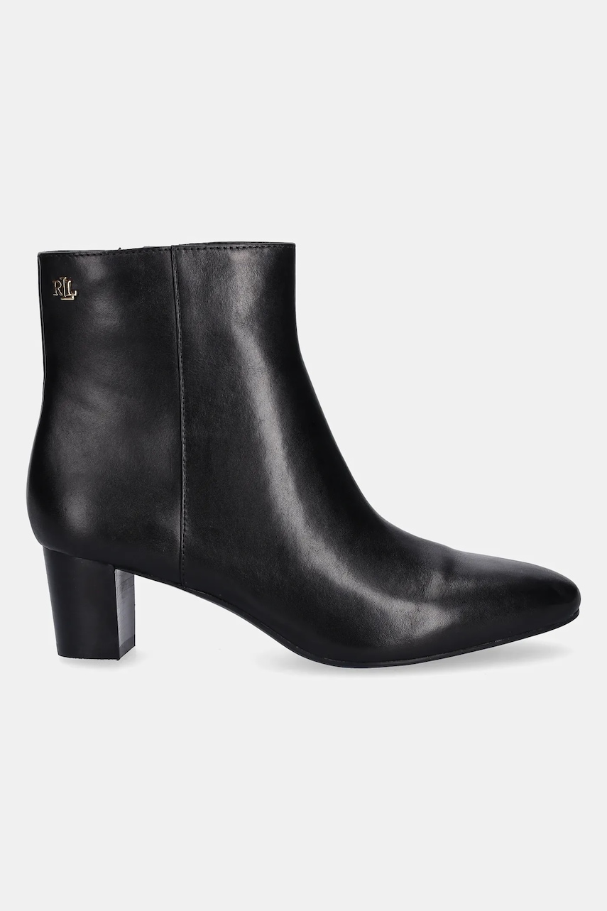 Кожаные полусапожки Lauren Ralph Lauren Demi цвет чёрный каблук кирпичик 802967842001 Кожаные полусапожки Lauren Ralph Lauren Demi цвет чёрный каблук кирпичик 802967842001