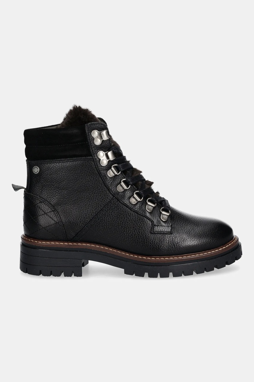 Кожаные полусапоги Barbour Bamburgh цвет чёрный на плоском ходу LFO0770BK51 Кожаные полусапоги Barbour Bamburgh цвет чёрный на плоском ходу LFO0770BK51