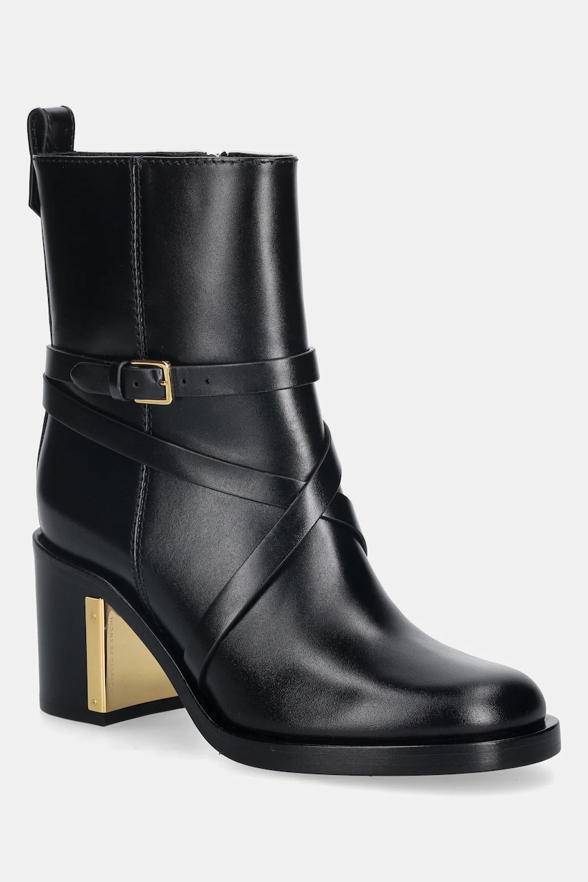 Elisabetta Franchi cizme de piele culoarea negru, cu toc drept, SA85B56E2