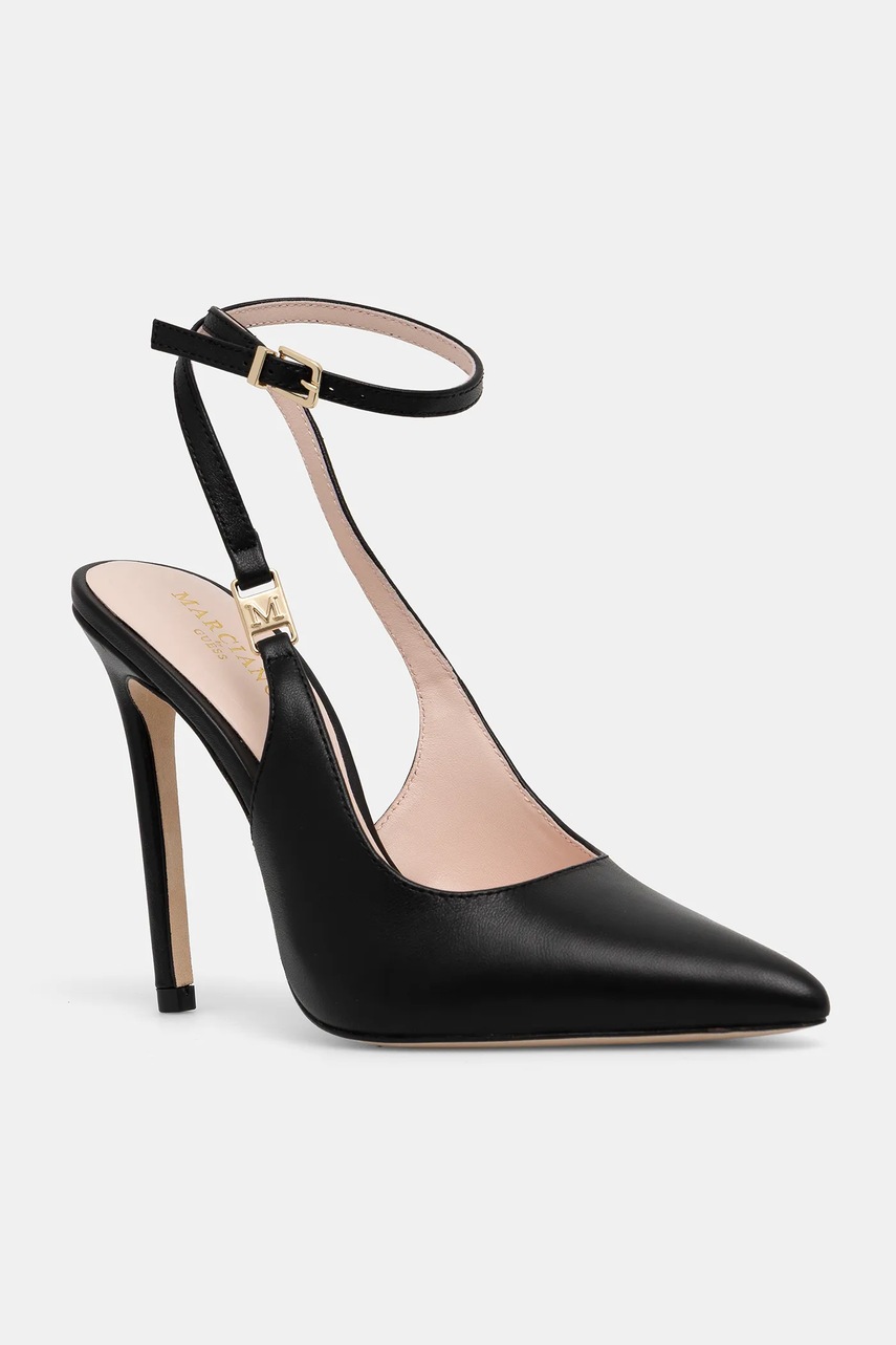 Levně Kožené lodičky Marciano Guess černá barva, 5YGZ37 7368A