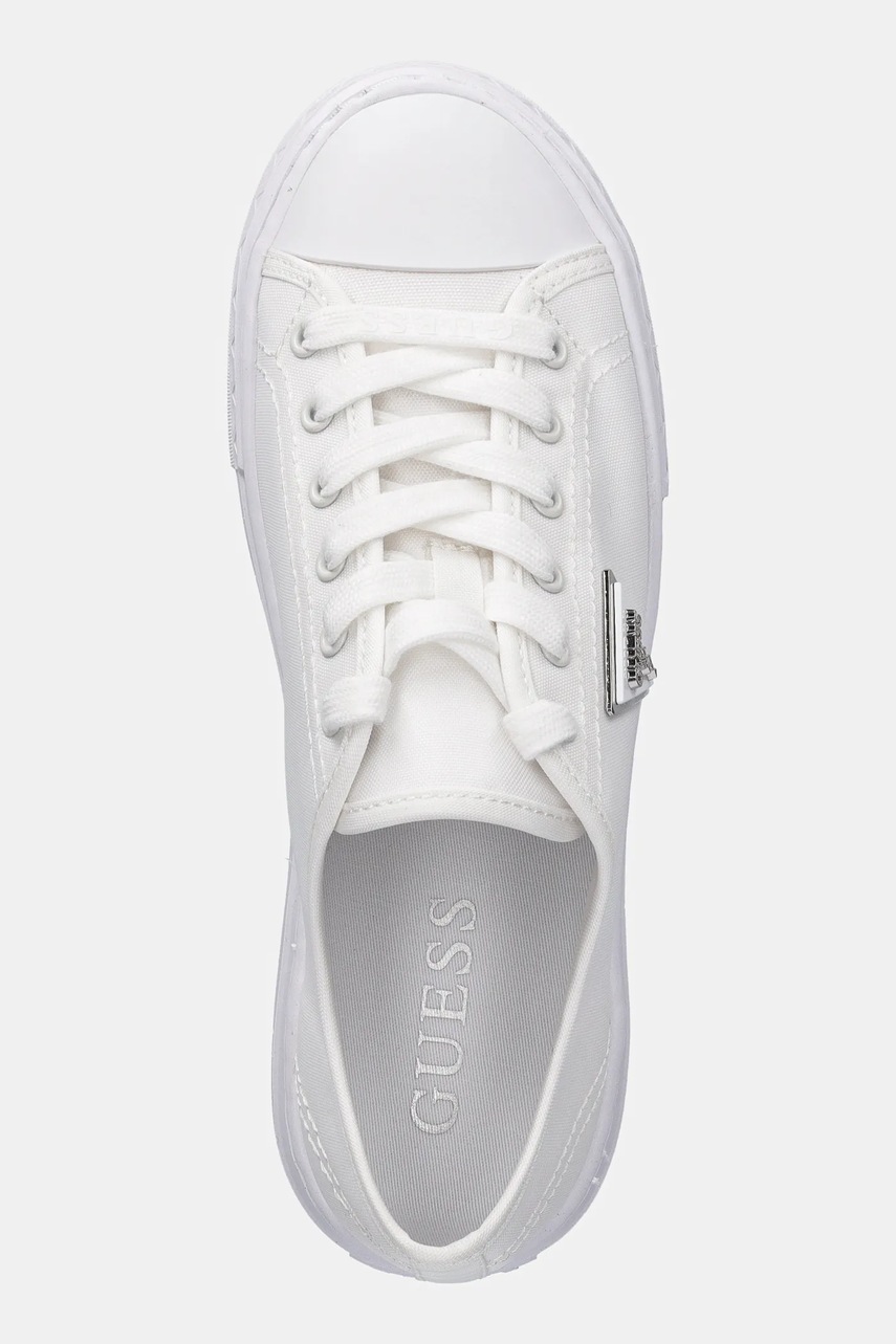 Πάνινα παπούτσια Guess JOEZI2 χρώμα: άσπρο, FLTJO2 FAB12 φωτογραφία