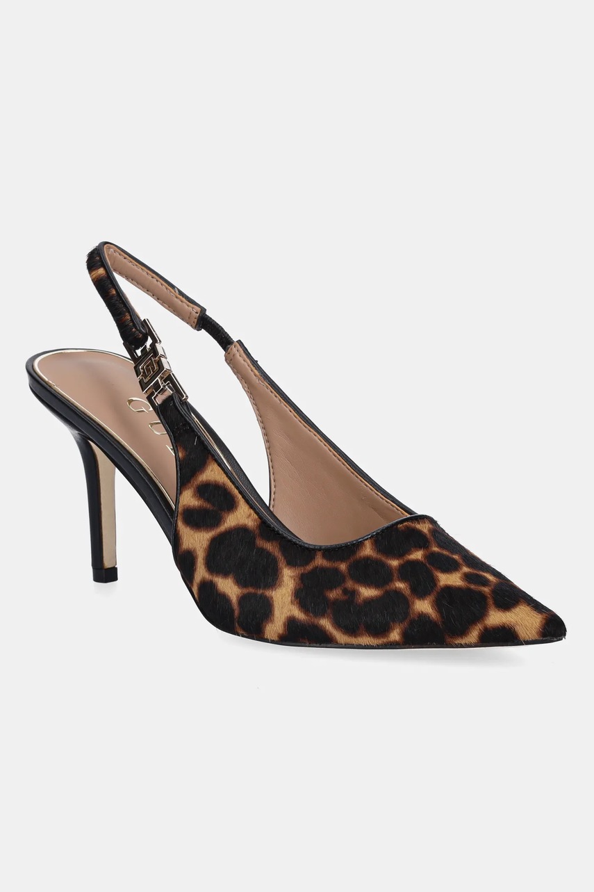 Levně Lodičky Guess NASSHALY hnědá barva, FLTNSH LEP05