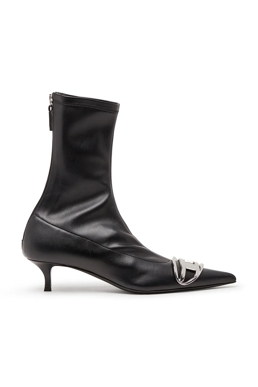 Diesel botine D-Venus Kittie Bt culoarea negru, cu toc cui, Y03409-PR818-T8013
