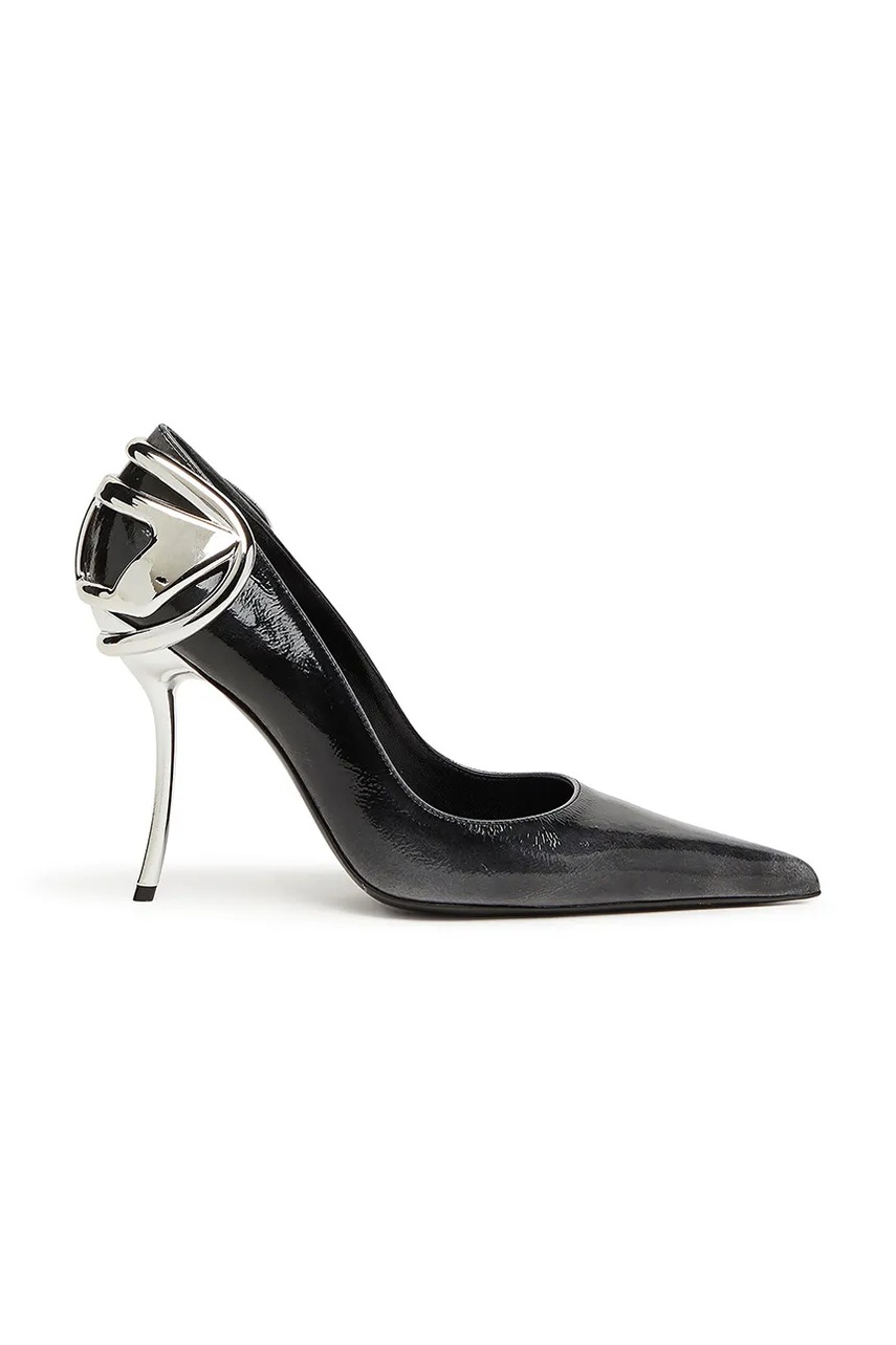 Diesel stilettos de piele D-Ten&Half P culoarea negru, Y03426-P8399-HA891