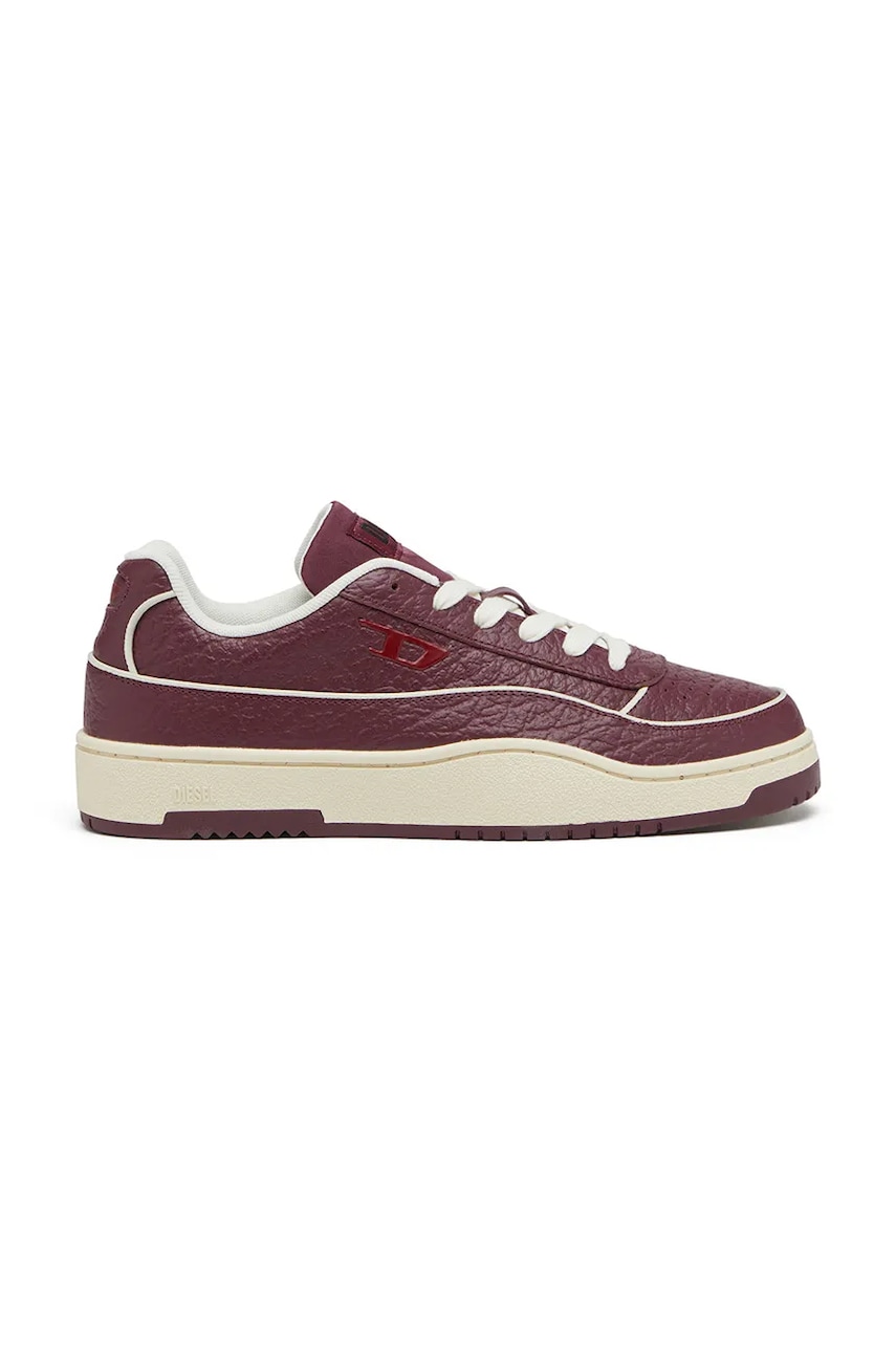 Diesel sneakers din piele S-Tracker-D Low W culoarea bordo, Y03513-P8417-T5086