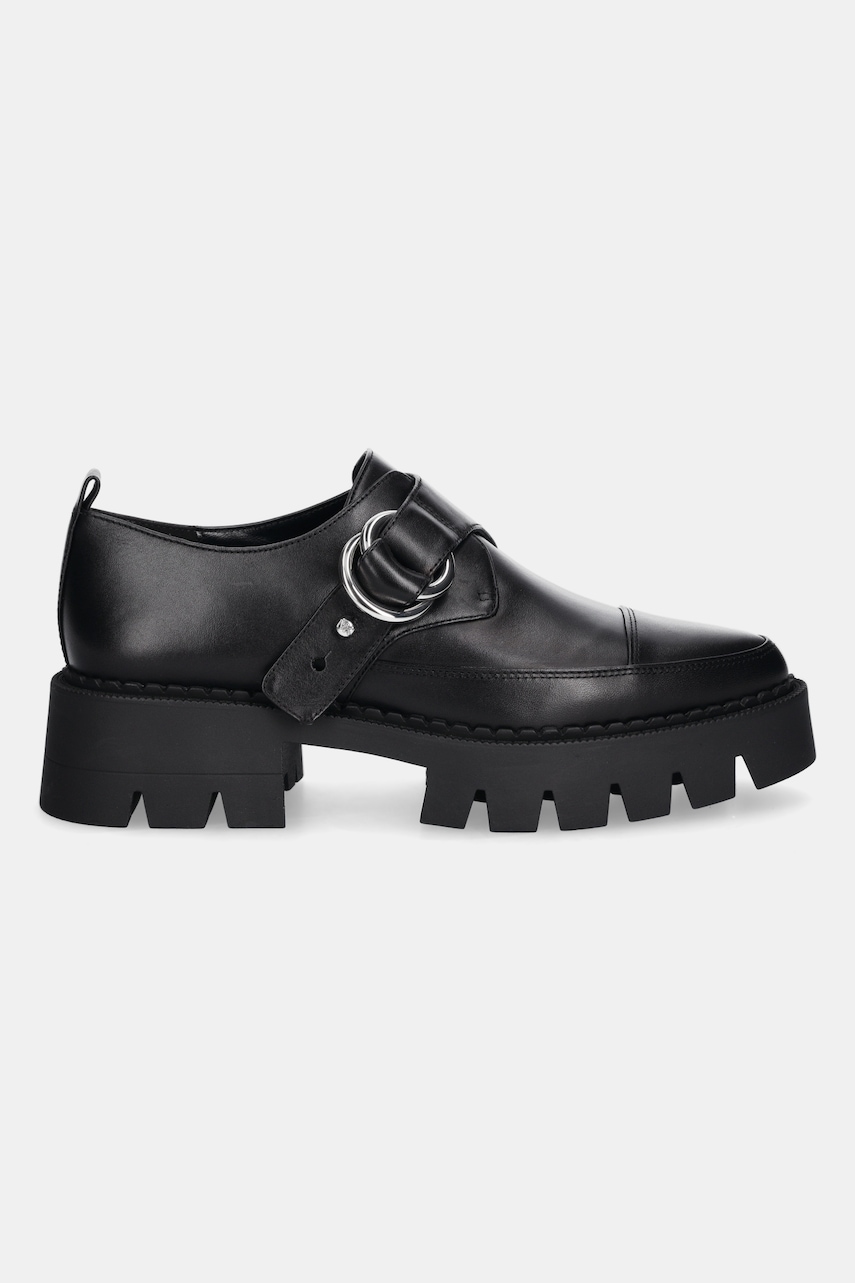 Кожаные туфли MICHAEL Michael Kors Jaden цвет чёрный на плоском ходу 40T5JDFP3L.001 Кожаные туфли MICHAEL Michael Kors Jaden цвет чёрный на плоском ходу 40T5JDFP3L.001