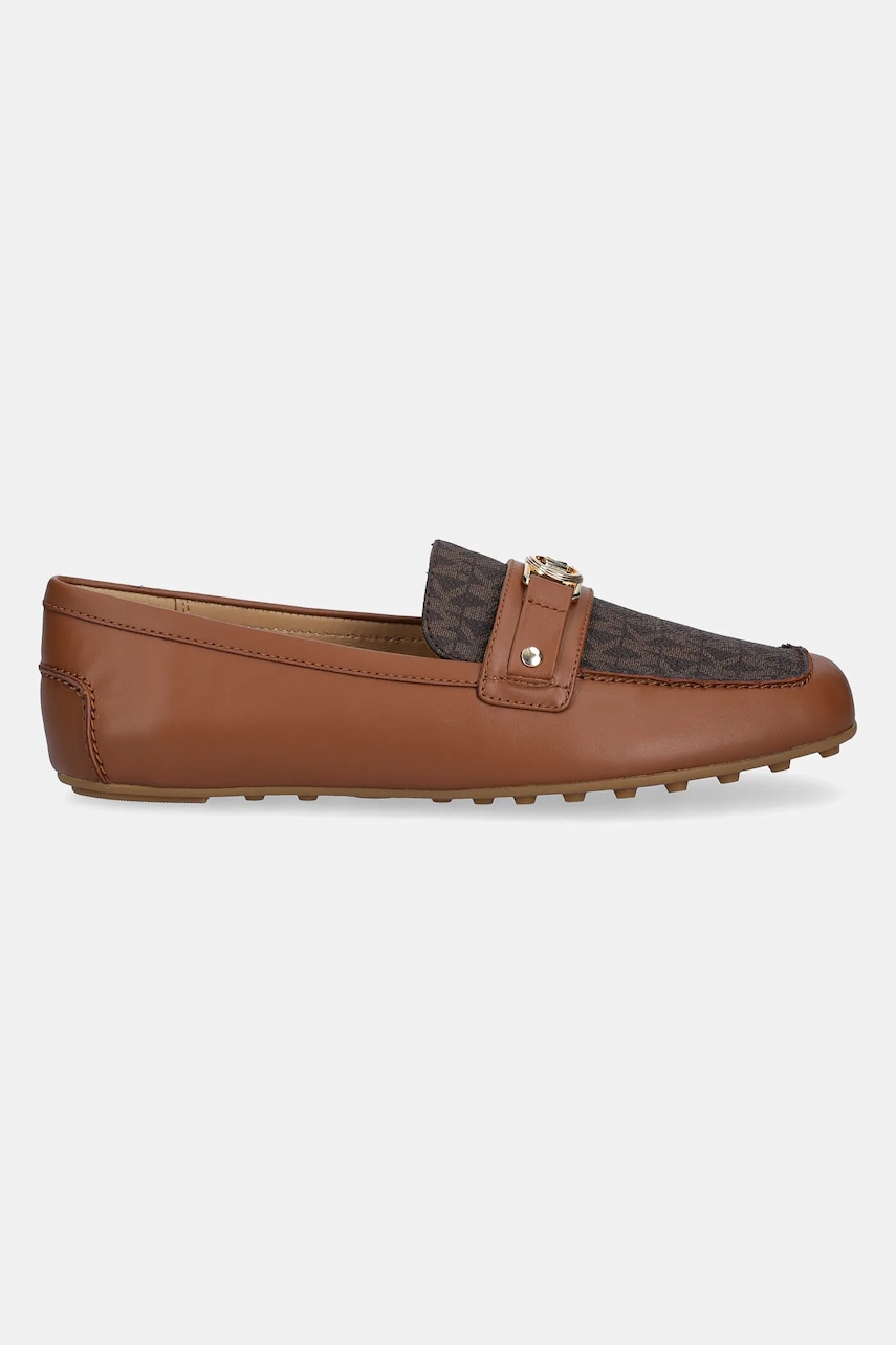 Кожаные мокасины MICHAEL Michael Kors Mandy цвет коричневый на плоском ходу 40T5MAFR2L.227 Кожаные мокасины MICHAEL Michael Kors Mandy цвет коричневый на плоском ходу 40T5MAFR2L.227