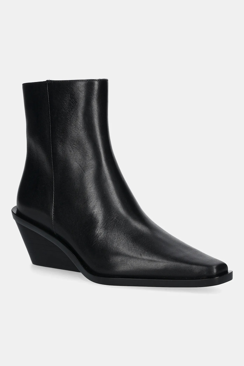 MICHAEL Michael Kors cizme de piele Nash culoarea negru, cu toc plat, 40T5NSME5L.001
