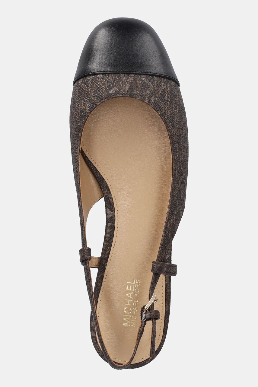 Γόβες MICHAEL Michael Kors Perla χρώμα: καφέ, 40T5PLFS1B.007 φωτογραφία