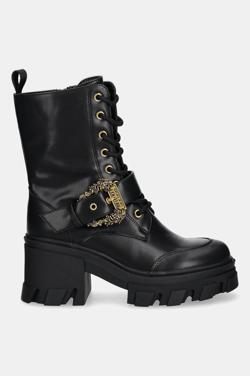 Полусапожки Versace Jeans Couture цвет чёрный каблук кирпичик 79VA3S86 71570 899