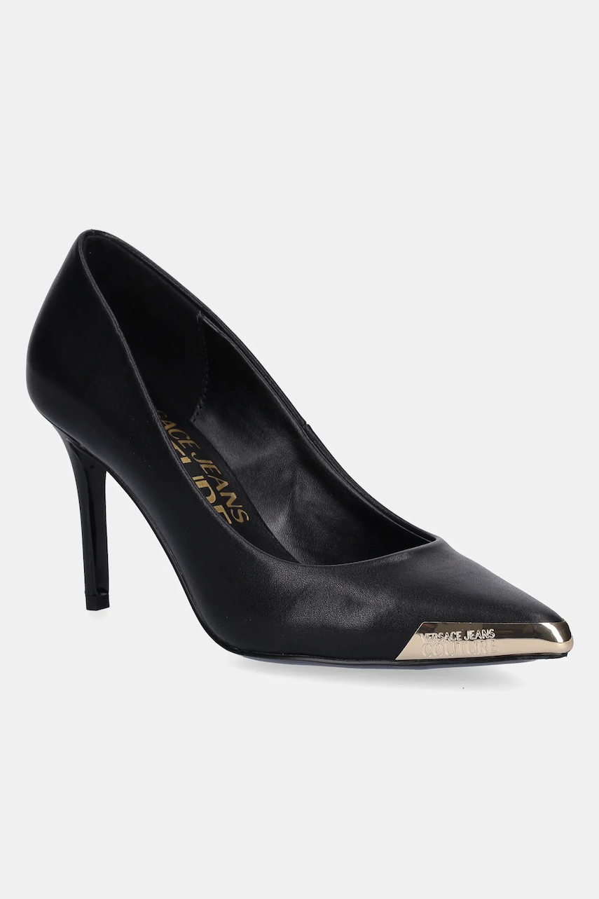 Versace Jeans Couture stilettos de piele culoarea negru, 79VA3S50 ZP127 899