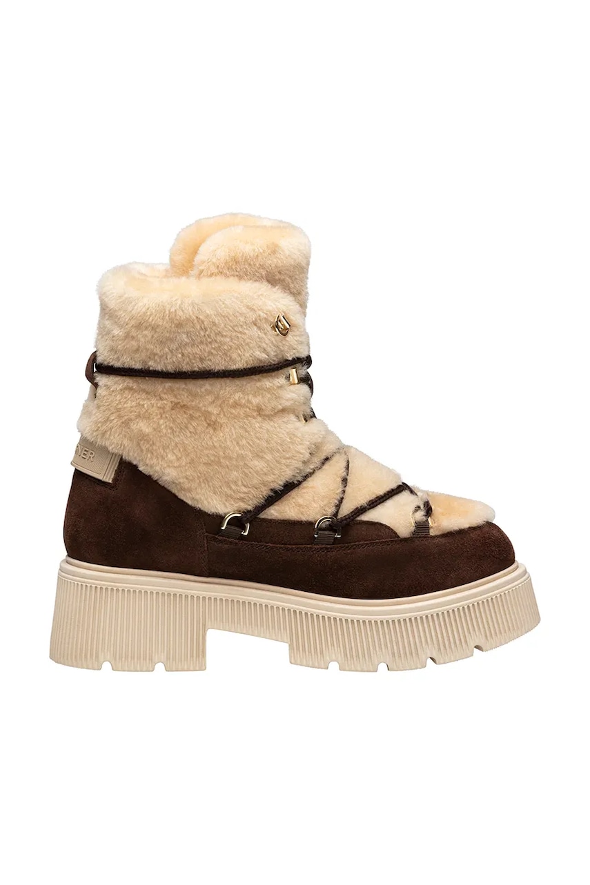 Bogner bocanci de piele TURIN 9 B culoarea maro, 22542873