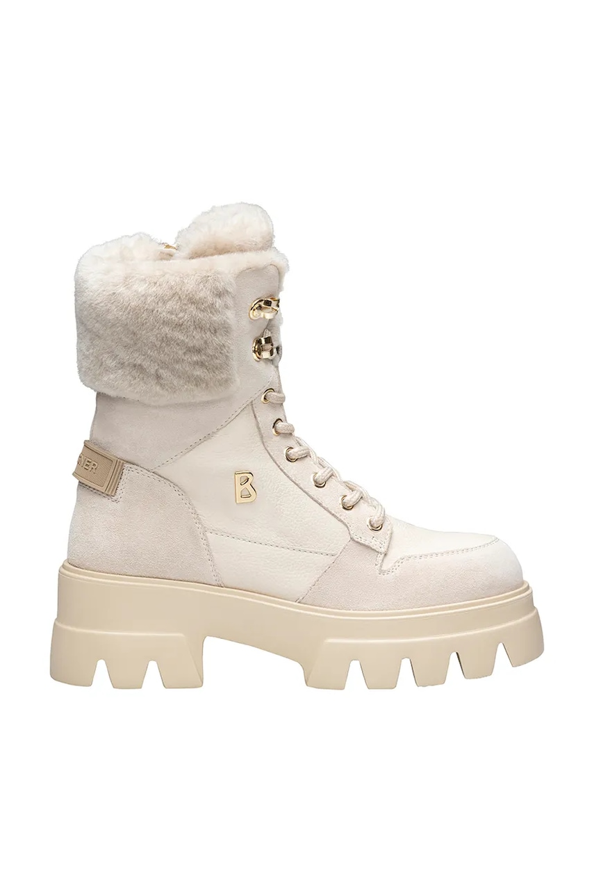 Bogner botine SAPPORO 3 culoarea bej, cu platforma, izolat, 22542913