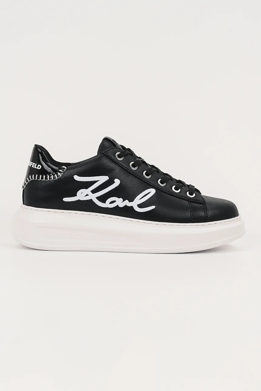 Karl Lagerfeld sneakers din piele KAPRI culoarea negru, KL62572A
