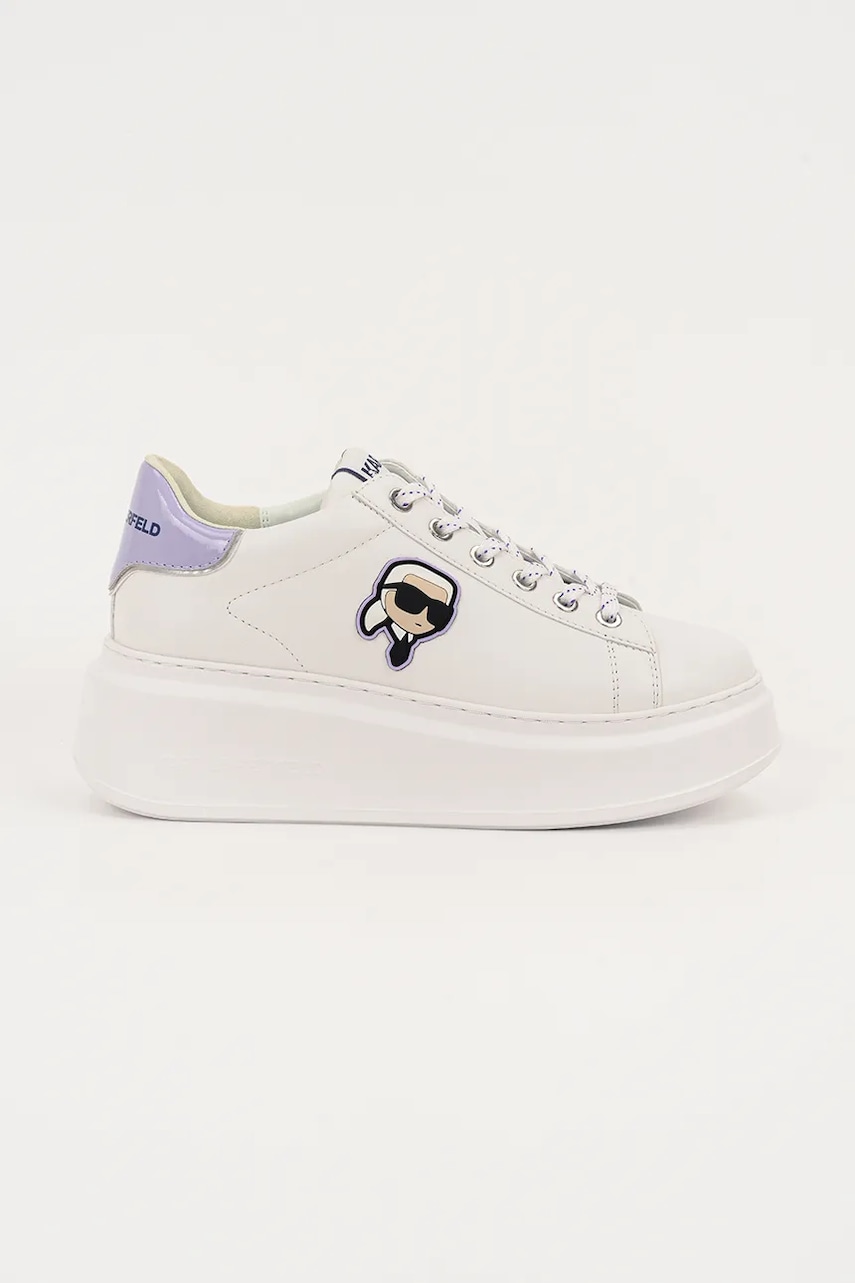 Karl Lagerfeld sneakers din piele ANAKAPRI culoarea alb, KL63530N