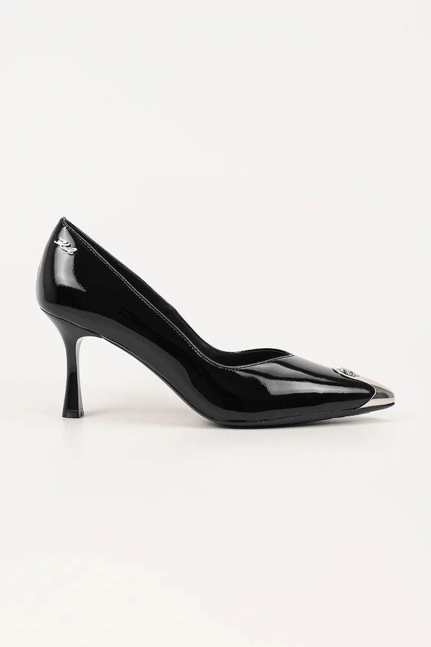 Karl Lagerfeld stilettos de piele SIENNA culoarea negru, KL32709