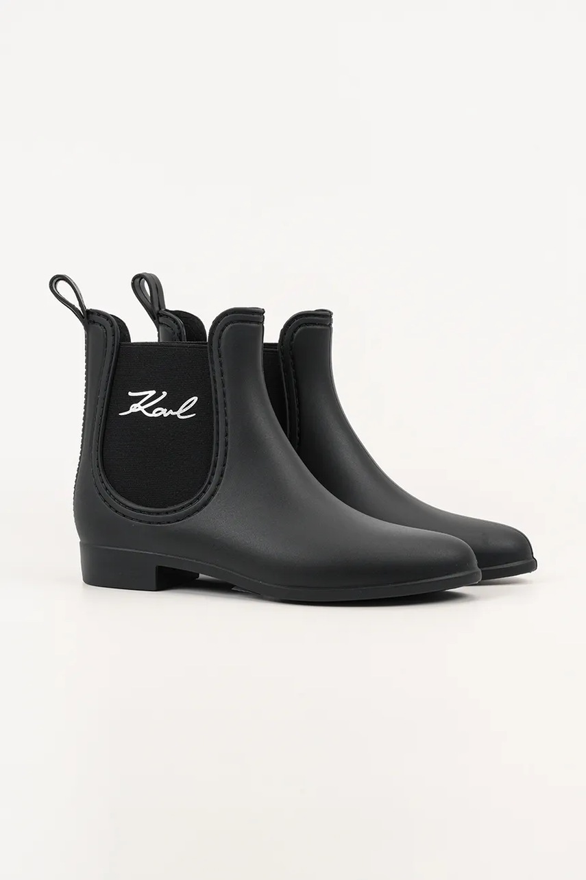 Γαλότσες Karl Lagerfeld KALOSH II χρώμα: μαύρο, KL94775 φωτογραφία
