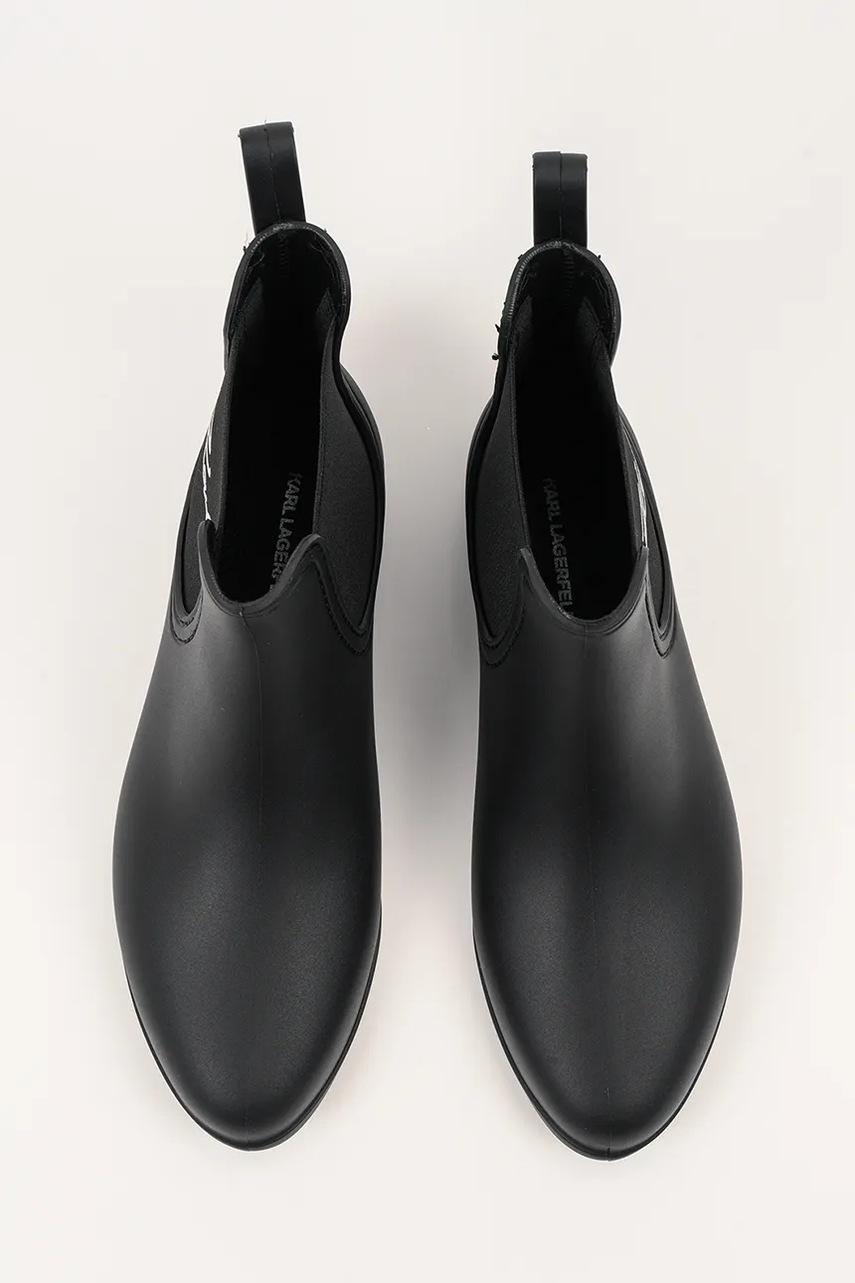 Γαλότσες Karl Lagerfeld KALOSH II χρώμα: μαύρο, KL94775 φωτογραφία