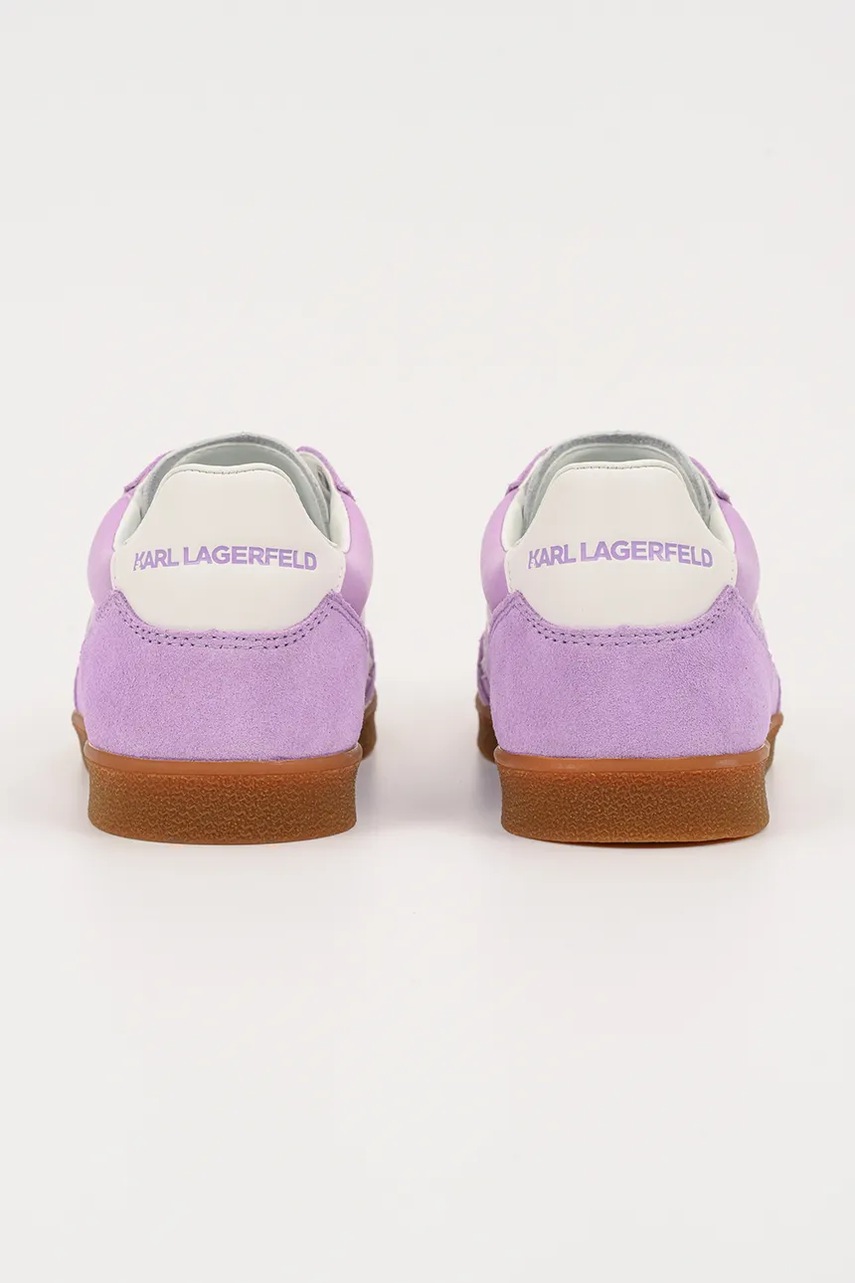 Δερμάτινα αθλητικά παπούτσια Karl Lagerfeld KANDIDATE χρώμα: μοβ, KL63855 φωτογραφία